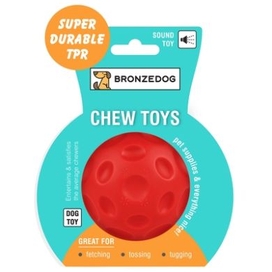 Іграшка для собак Bronzedog FLOAT плаваюча Звуковий м'яч червоний 7 см (Bronzedog) в Іграшки для собак.