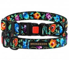 Нашийник BronzeDog Urban Folk Нейлоновий з Пластиковою пряжкою Чорний, Розмір M, Обхват шиї 30-40 см, Ширина 2 см. (Bronzedog) в амуніція для собак.