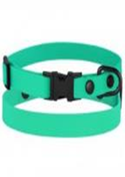Ошейник для Собак Мелких пород и Котов BronzeDog Active Водоотталкивающий с Защитным Полимерным Покрытием и Металлической Пряжкой Зеленый, Размер XS, Обхват шеи 18-28 см, Ширина 1 см. (Bronzedog) в Амуниция для собак.