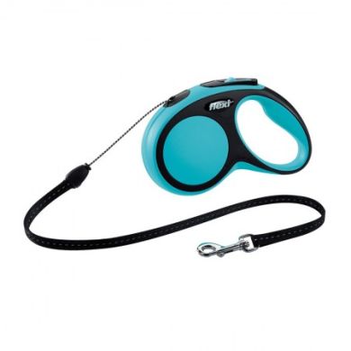 Рулетка NEW COMFORT S 5m/12kg (трос) синяя (Flexi) в Амуниция для собак.
