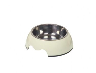 73482-02 Миска меламин. металл Nobly крем 17,5*6,5см 350мл Нобби () в Посуда для собак.