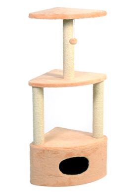 Дряпка Д12у с будкой угловая двухэтажная бежевая (Природа) в Домики, Будки, Лежаки.