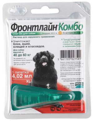 Фронтлайн комбо для собак 40-60 кг XL () в Капли на холку (spot-on).