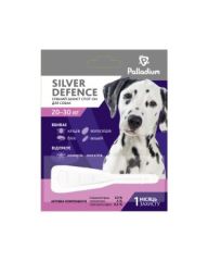 Капли Палладиум серии Серебряная Защита для собак от 20 до 30 кг, 1 пипетка 4 мл (Palladium) в Капли на холку (spot-on).