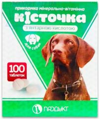 Косточка Янтарная кислота для собак, 100 табл., Продукт (Продукт) в Витамины и пищевые добавки.