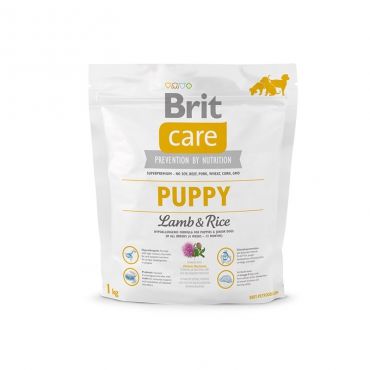 Brit Care Puppy Lamb с ягненком и рисом для щенков и молодых собак всех пород, 1 кг (Brit) в Сухой корм для собак.