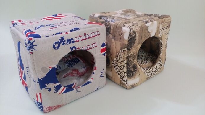 Спальное место Куб, серия Х/Б, 43*43*43 () в Домики, Будки, Лежаки.