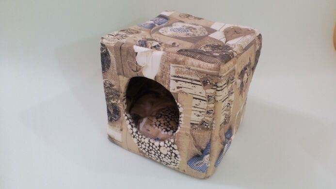 Спальное место Куб, серия Х/Б, 43*43*43 () в Домики, Будки, Лежаки.