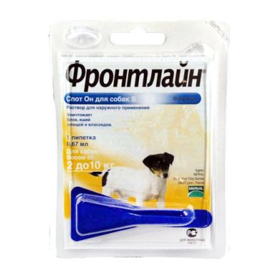 Фронтлайн спот он для собак 2-10 кг S () в Краплі на холку (spot-on).