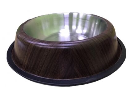 Миска метал на рез ДЕРЕВО d 23см 700 мл М145 () в Посуд для собак.