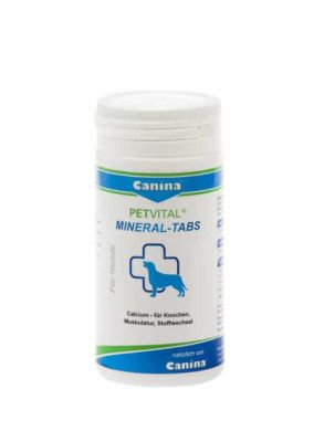 Петвітал Мінерал Табс + D3 для формування кісткової тканини Petvital Mineral Tabs 50 табл (Canina) в Вітаміни та харчові добавки.