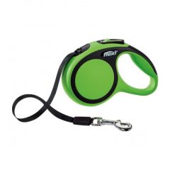 Рулетка NEW COMFORT XS 3m/12kg (стрічка) зелена (Flexi) в амуніція для собак.