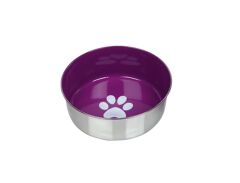 73474 Миска д / соб мет.HEAVY PAW нековзаюче дно фіолетова 950 мл Ноббі () в Посуд для собак.