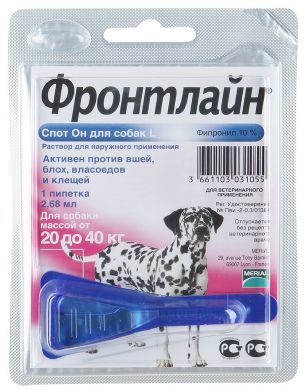 Фронтлайн спот он для собак 20-40 кг L () в Краплі на холку (spot-on).