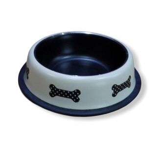 Миска метал на рез КОСТОЧКА d17см 700 мл М125 () в Посуд для собак.