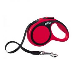 Рулетка NEW COMFORT XS 3m/12kg (стрічка) червона (Flexi) в амуніція для собак.