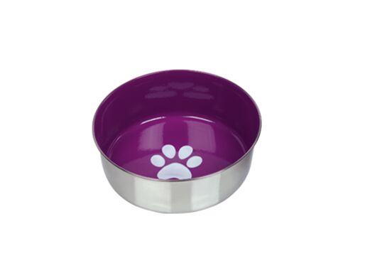 73475 Миска д/соб мет.HEAVY PAW нескольз.дно фиолетовая 1900 мл Нобби () в Посуда для собак.