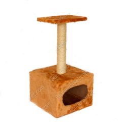 ДІМ ПРЯМИЙ когтеточка Сізаль (буд35 * 35 * 25стовп d6, леж.20 * 30, h68) Коричневий () в Будиночки, Будки, Лежаки.