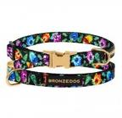 Ошейник Bronzedog Urban Folk Нейлоновый c Металлической пряжкой Черный, Размер ХS, Обхват шеи 18-30 см, Ширина 1 см. (Bronzedog) в Амуниция для собак.