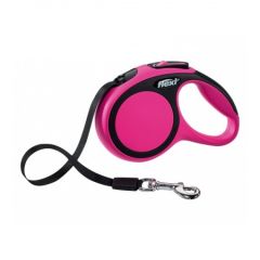 Рулетка NEW COMFORT XS 3m/12kg (стрічка) рожева (Flexi) в амуніція для собак.