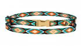 Ошейник BronzeDog Urban Нейлоновый c Металлической Пряжкой Ромбы,  Размер ХS, Обхват шеи 18-30 см, Ширина 1 см. (Bronzedog) в Амуниция для собак.