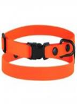 Ошейник для Собак Мелких пород и Котов BronzeDog Active Водоотталкивающий с Защитным Полимерным Покрытием и Пластиковой пряжкой Оранжевый, Размер XS, Обхват шеи 18-28 см, Ширина 1 см. (Bronzedog) в Амуниция для собак.