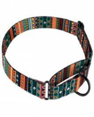 Ошейник Мартингейл BronzeDog Urban Этнический Нейлоновый c Металлической Фурнитурой Ментол, Размер M, Обхват шеи 38-51 см, Ширина 3,8 см. (Bronzedog) в Амуниция для собак.