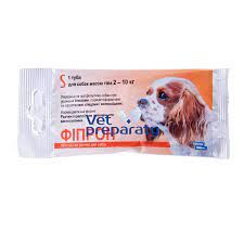 Фипрон 100 спот он для собак 2-10 кг (S), 0,67 мл (Bioveta) в Капли на холку (spot-on).