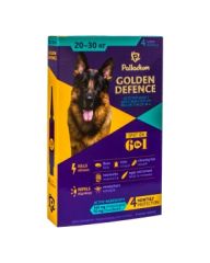 Капли Голден дефенс для собак весом  20-30кг 1 пипетка (Palladium) в Капли на холку (spot-on).