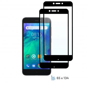 Комплект 2 в 1 защитные стекла 2E Basic для Xiaomi Redmi GO, FCFG, Black