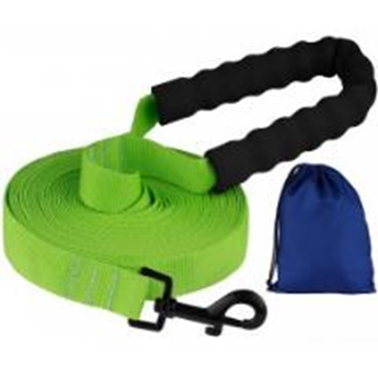 Поводок Bronzedog Active Нейлоновый с Мягкой Ручкой Салатовый, Размер L, Длина 9 м, Ширина 2,5 см. (Bronzedog) в Амуниция для собак.