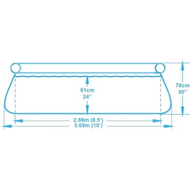 Детский надувной бассейн Bestway 57270 (305х76, карт. фильтр)