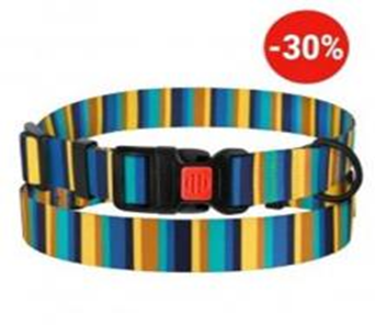 Ошейник BronzeDog Urban Полоска Нейлоновый с Пластиковой Пряжкой Желто-Синий, Размер S, Обхват шеи 25-33 см, Ширина 1,6 см. Ошейник BronzeDog Urban Полоска Нейлоновый с Пластиковой Пряжкой Желто-Синий, Размер S, Обхват шеи 25-33 см, Ширина 1,6 см. (Bronzedog) в Амуниция для собак.