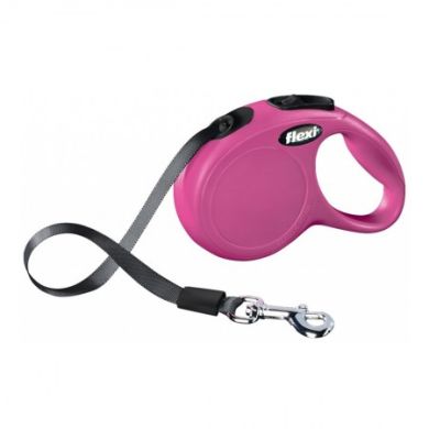 Рулетка NEW CLASSIC XS 3m/12kg (лента) розовая Рулетка NEW CLASSIC XS 3m/12kg (лента) розовая (Flexi) в Амуниция для собак.