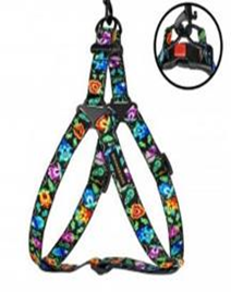 Шлея для Собак BronzeDog Urban Folk Нейлоновая c Металлической Фурнитурой Чёрная, Размер L, Обхват груди 58-71 см, Ширина 2,5 см. (Bronzedog) в Амуниция для собак.