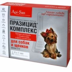Празіцид комплекс собаки до 5 кг 1*1,1 (АПИ-САН) в Краплі на холку (spot-on).