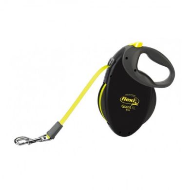 Рулетка GIANT XL 8m/75kg (лента) черная/неон (Flexi) в Амуниция для собак.