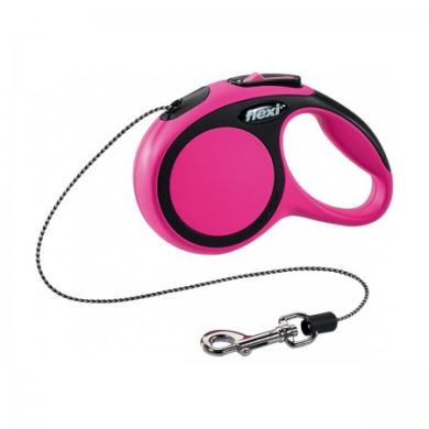 Рулетка NEW COMFORT XS 3m/8kg (трос) розовая (Flexi) в Амуниция для собак.