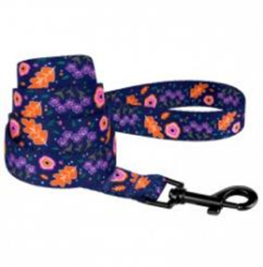 Поводок BronzeDog Urban Цветы Нейлоновый Синий, Размер M, Длина 152 см, Ширина 2 см. (Bronzedog) в Амуниция для собак.