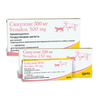 Синулокс таблетки 50 мг (Zoetis) в Антимикробные препараты (Антибиотики).