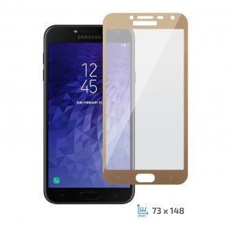 Защитное стекло 2E Samsung Galaxy J4 2018 2.5D&nbsp;Gold border FG