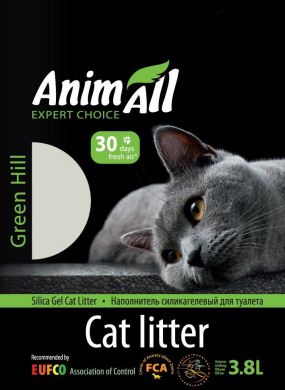 AnimАll (Энимал) наполнитель, силикагель "Зеленый холм" 3,8 л (Animal) в Туалеты, Наполнители, Средства для дома.