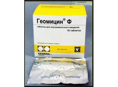 Геоміцин Ф 10 табл Геоміцин Ф 10 табл () в Антимікробні препарати (Антибіотики).