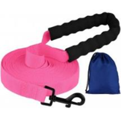 Повідець Bronzedog Active Нейлоновий з М'якою Ручкою Рожевий, Розмір L, Довжина 9 м, Ширина 2,5 см. (Bronzedog) в амуніція для собак.