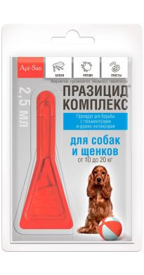 Празіцид комплекс для собак 10 - 20 кг 1*2,5 (АПИ-САН) в Краплі на холку (spot-on).