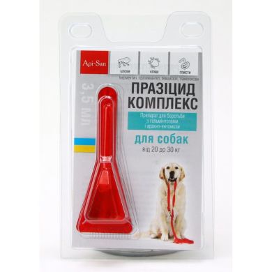 Празицид комплекс для собак 20 - 30 кг 1 * 3,5 (АПИ-САН) в Капли на холку (spot-on).