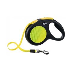 Рулетка NEON M 5m (стрічка) чорна (Flexi) в амуніція для собак.