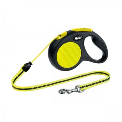 Рулетка NEON M 5m/20kg (трос) черная (Flexi) в Амуниция для собак.