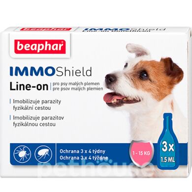 Беафар IMMO SHIELD капли против блох для собак 1-15кг №3 (Beaphar (Нідерланди)) в Краплі на холку (spot-on).