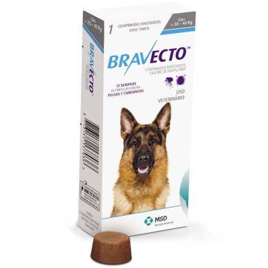 Бравекто для собак от 20 до 40 кг 1 табл (1000 мг ) (Интервет (Нидерланды)) в Таблетки от блох и клещей.